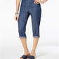 Calça cargo cropped feminina Style &amp; Co, azul-chambray, tamanho 6