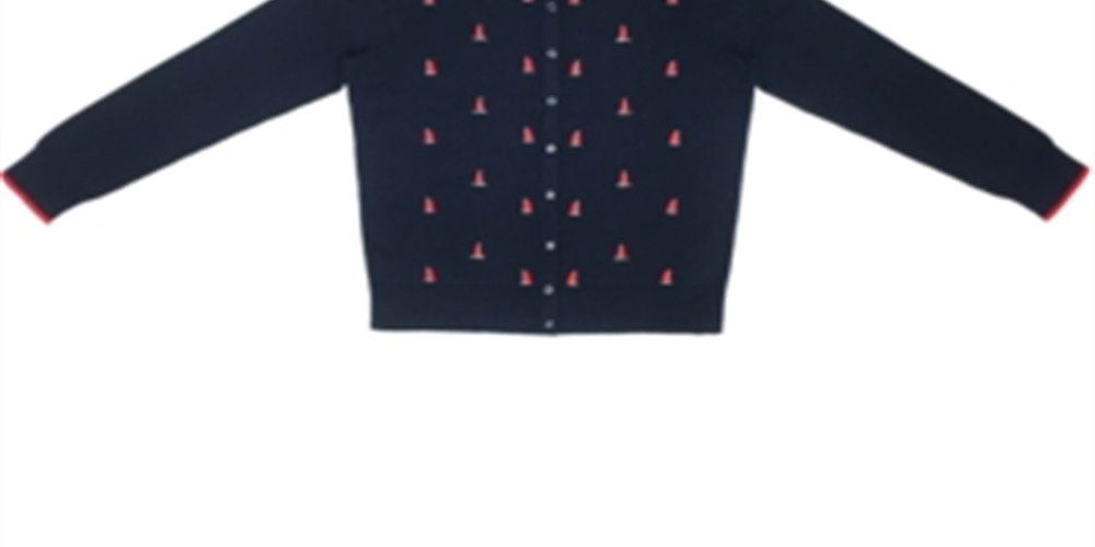 Cardigan feminino com botões estilo barco Charter Club, azul-marinho, tamanho grande