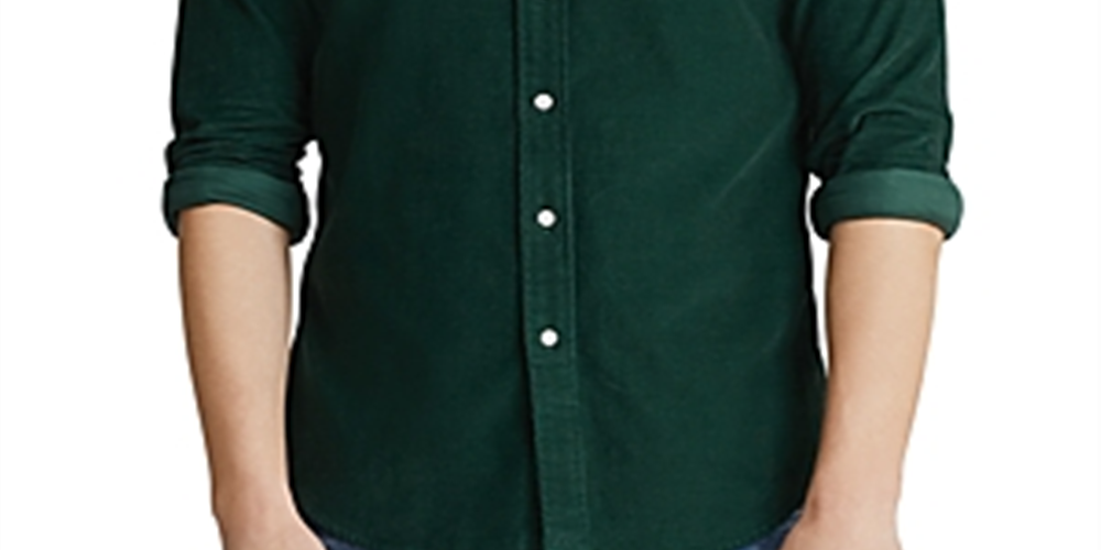 Camisa Polo Ralph Lauren Classic Fit Veludo Cotelê Masculina Verde Tamanho XS
