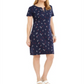 Vestido feminino Karen Scott com amarração e decote aberto, azul Intrepid, tamanho P