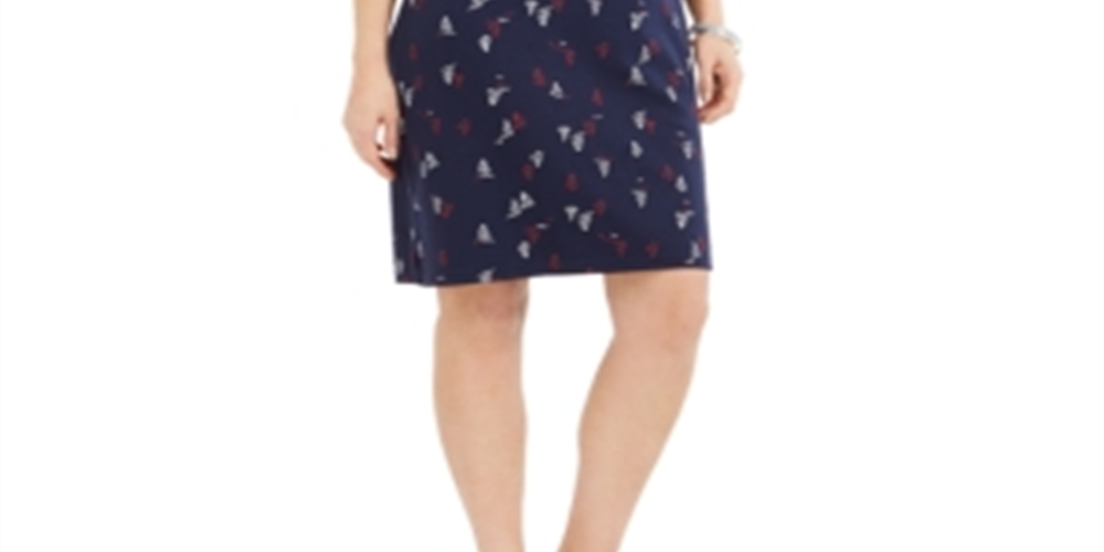 Vestido feminino Karen Scott com amarração e decote aberto, azul Intrepid, tamanho P