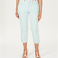 Calça jeans feminina Charter Club Petite Tummy-Control Bristol Capri Aqua Mist tamanho 6 P