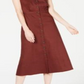Vestido midi alfani feminino pequeno com botões, marrom, tamanho 16 P