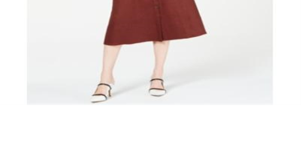 Vestido midi alfani feminino pequeno com botões, marrom, tamanho 16 P