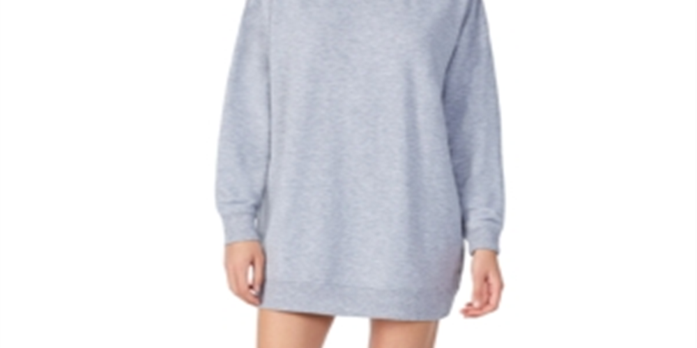 Camisa de dormir feminina DKNY com logotipo 1989, cinza, tamanho M