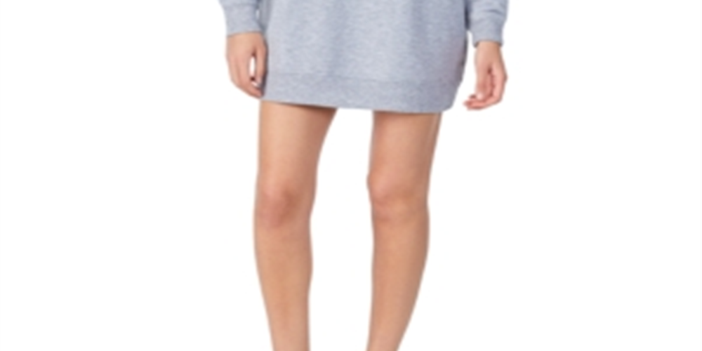 Camisa de dormir feminina DKNY com logotipo 1989, cinza, tamanho M