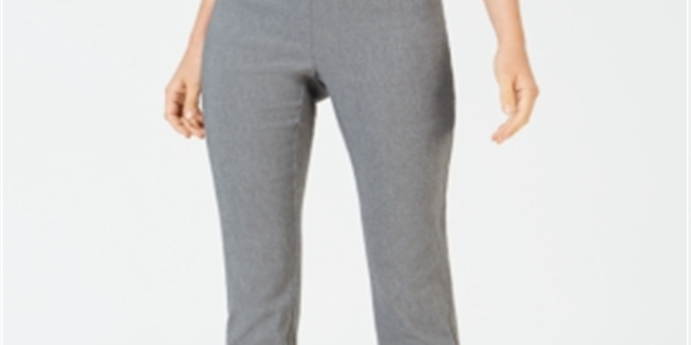 Calça skinny Alfani feminina com controle de barriga, cinza, tamanho 8PS