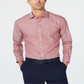 Camisa social masculina Tasso Elba mini-espinha de peixe Supima de algodão, cor vinho, tamanho 17x34-35