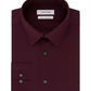 Camisa social Calvin Klein masculina slim fit com gola flexível elástica, tamanho vinho, 17,5 x 34-35