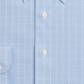 Camisa social masculina Brooks Brothers xadrez Supima de algodão azul, tamanho 14,5 x 32