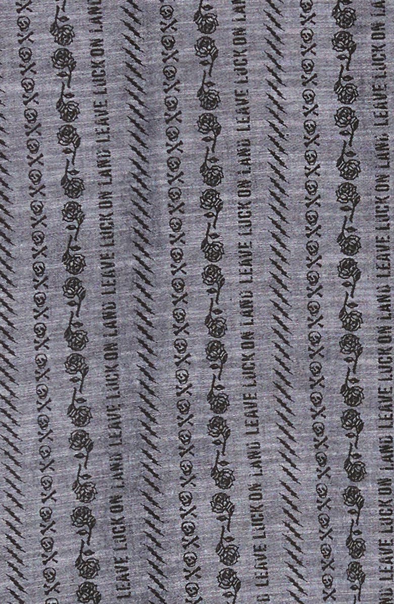 Camisa Hurley Masculina de Algodão com Gola Stamps e Botões Cinza Tamanho Grande