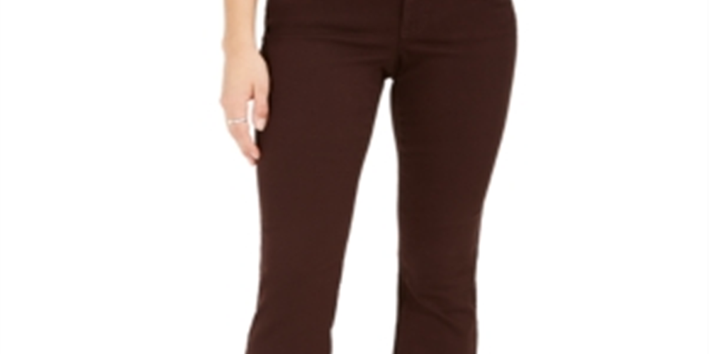 Jeans Bootcut com Controle de Barriga Feminino Style &amp; Co Marrom Tamanho 10 Petite