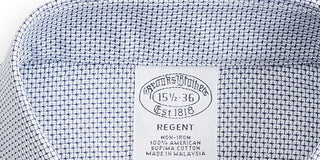 Brooks Brothers Men's Regent Slim-Fit Non-Iron Supima Dobby Dress Shirt Lt Blue Size 15X34