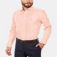 Camisa social masculina Tommy Hilfiger com estampa de logotipo e gola laranja, tamanho 14,5 x 32-33