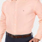 Camisa social masculina Tommy Hilfiger com estampa de logotipo e gola laranja, tamanho 14,5 x 32-33