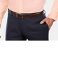 Camisa social masculina Tommy Hilfiger com estampa de logotipo e gola laranja, tamanho 14,5 x 32-33