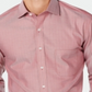 Camisa social masculina Tasso Elba mini espinha de peixe Supima de algodão vermelha tamanho 15x32-33