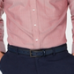 Camisa social masculina Tasso Elba mini espinha de peixe Supima de algodão vermelha tamanho 15x32-33