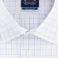 Camisa social xadrez com gola elástica Eagle masculina, amarela, tamanho 18x34-35