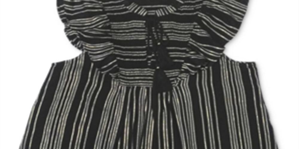 Blusa feminina estilo &amp; co com manga franzida e babados, preta, média