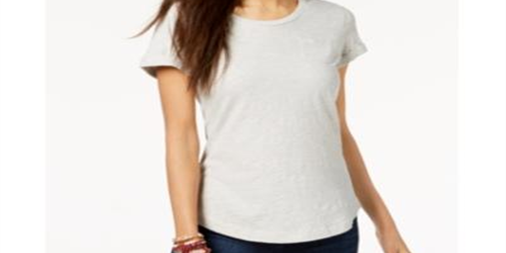 Camiseta feminina de algodão com mangas compridas Style &amp; Co, tamanho XX-G