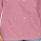 Karen Scott Top Feminino de Algodão com Ilhós e Manga 3/4 Rosa Tamanho Pequeno P