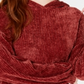Gypsies and Moondust Moletom com capuz feminino de chenille com mangas compridas, vermelho, tamanho X-Lage