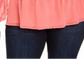 Blusa feminina Charter Club Plus com bolinhas rosa tamanho 3X
