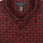 Camisa masculina alfani com estampa atlética e botões, vermelha, tamanho M