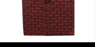 Camisa masculina alfani com estampa atlética e botões, vermelha, tamanho M