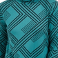 Blusa feminina de gola alta estampada JM Collection, verde, tamanho pequeno P