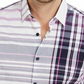 Camisa xadrez masculina Alfani Variada, branca, tamanho P