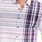 Camisa xadrez masculina Alfani Variada, branca, tamanho P