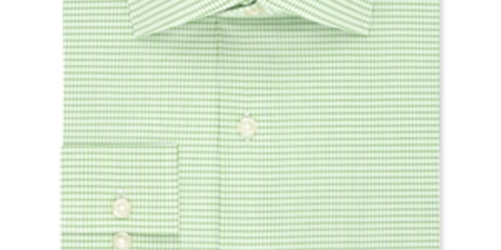 Camisa social masculina Van Heusen Classic/Regular Fit com estampa elástica e flexível, tamanho verde, 15x32-33