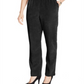 Calça feminina Alfred Dunner Classics com bolinhas e veludo cotelê, preta, tamanho 24x4,5