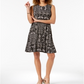 Vestido rodado estampado feminino Style &amp; Co, preto, tamanho pequeno M
