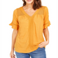 Top de crochê feminino Style &amp; Co, amarelo, tamanho XS