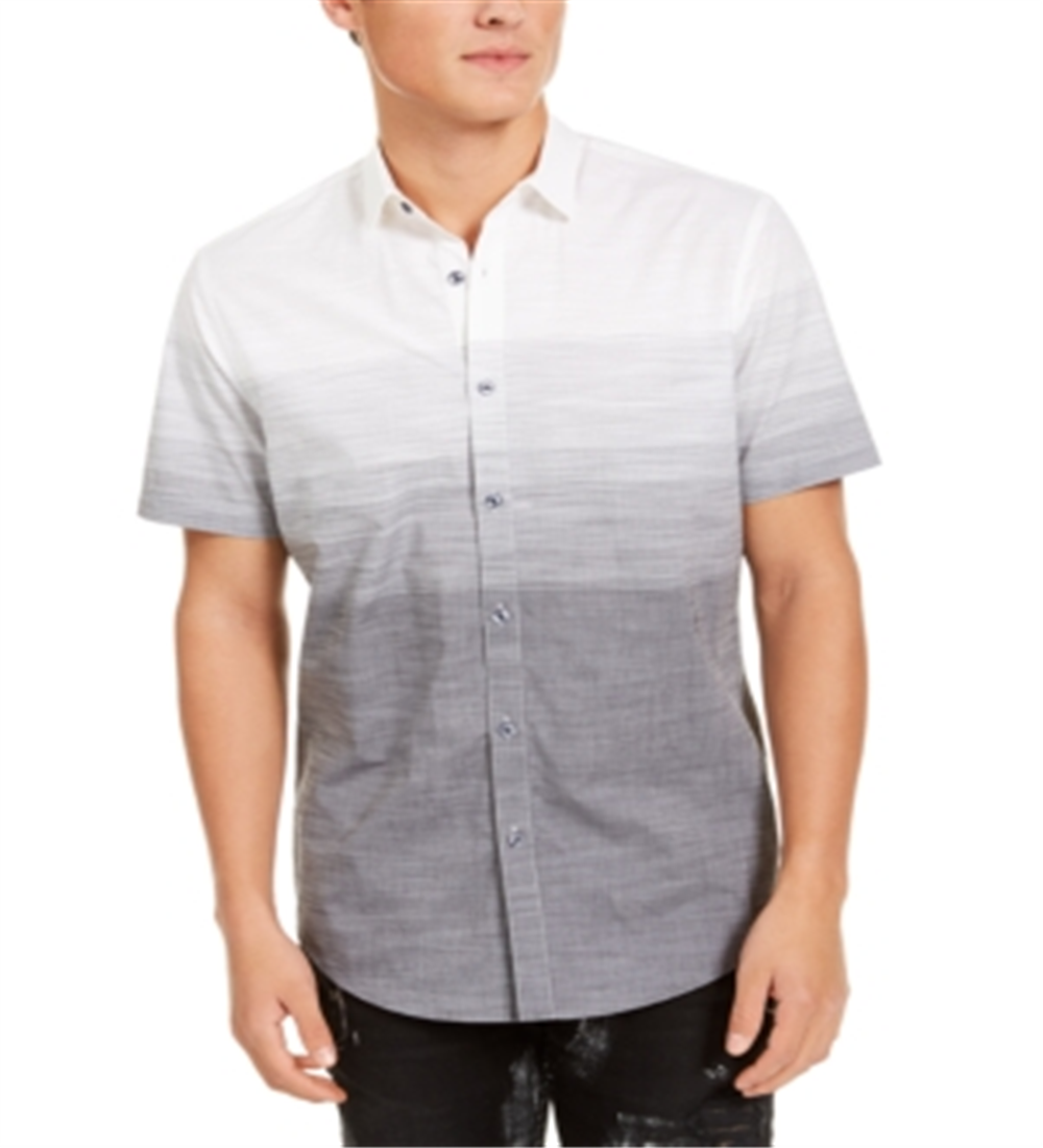 Camisa masculina Ombre da Inc International Concepts - Branca/Preta, tamanho M