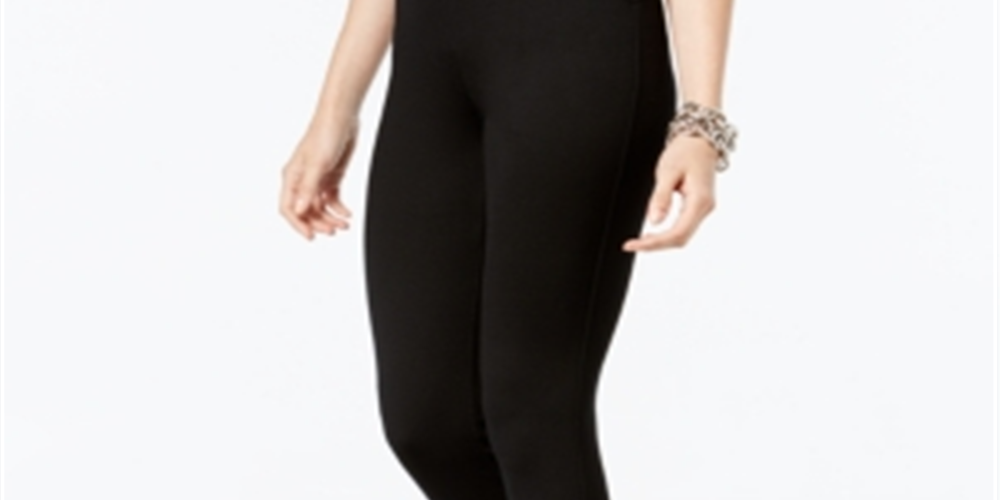Legging feminina Inc International Concepts com detalhe de cadarço, preta, tamanho 6 P