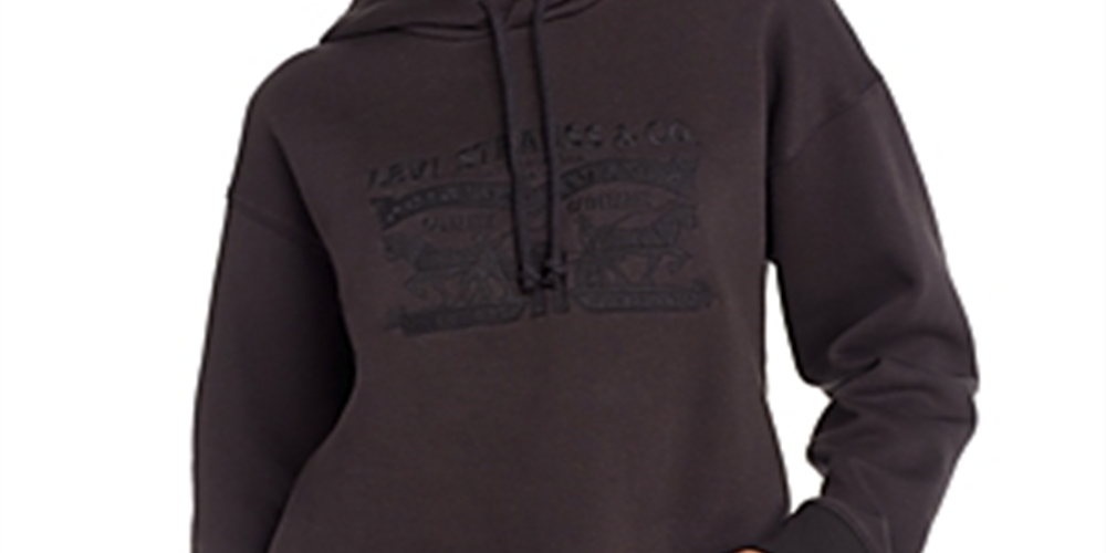 Moletom Levi's Two Horse Raw Cut Hem Marrom Tamanho P