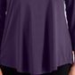 Blusa feminina manga 3/4 JM Collection roxa tamanho XS