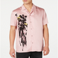Camisa masculina com estampa Tencel e botões INC, rosa, tamanho M