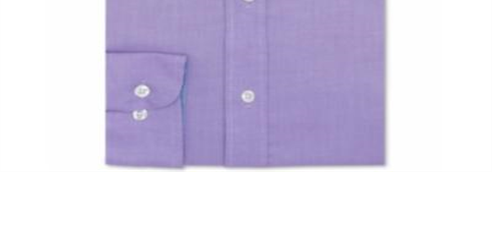 Camisa social masculina Nautica Classic Fit Comfort Stretch, lisa e sem vincos - Roxo claro, tamanho 15,5 x 32-33