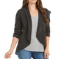 Cardigan feminino estilo &amp; co com gola xale Pointelle, preto, tamanho pequeno GG