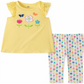 Conjunto de túnica e leggings com 2 peças de flores surpresa para meninas da Kids Headquarters, tamanho 5, amarelo
