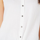 Blusa feminina sem mangas com botões e gola estilo &amp; CO, branca, tamanho extragrande