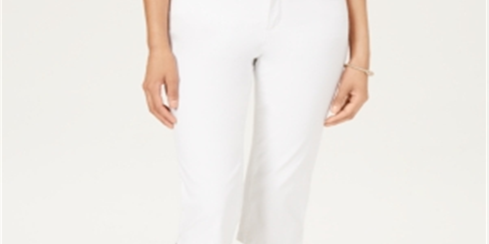 Calça Capri Feminina Charter Club Branca Tamanho 14