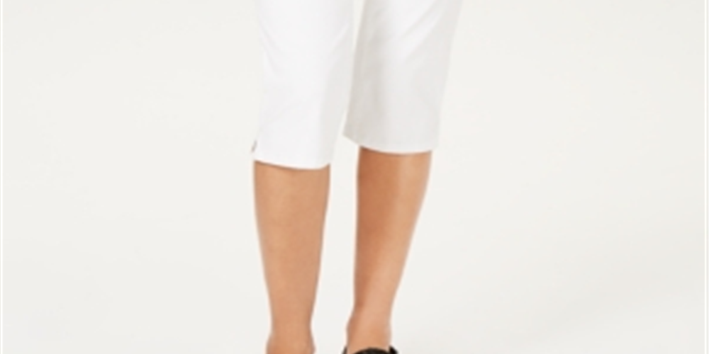 Calça Capri Feminina Charter Club Branca Tamanho 14