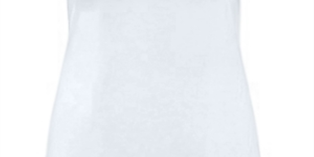 Regata feminina Karen Scott com decote redondo e decote redondo, branca, tamanho X-S