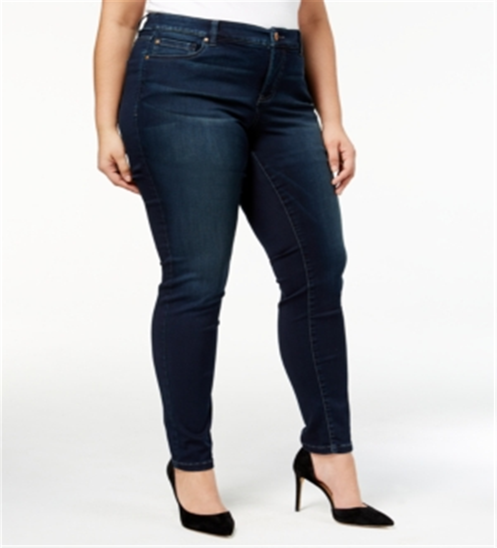 Calça skinny plus size Beyond Stretch Skinny Cosmos Wash azul 18W da Inc International Concepts para mulheres